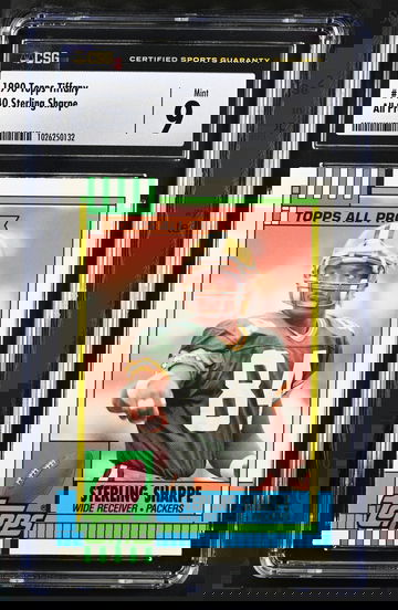 1990 Topps Tiffany STERLING SHARPE CSG 9 Mint POP 2