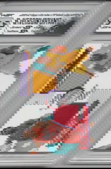 KOBE BRYANT ALLEN IVERSON #/140 2005-06 TOPPS FIRST ROW DUAL GAME WORN JERSEY HGA 9.5