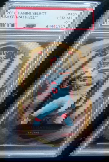 2018 Select Baker Mayfield Premier PSA 10