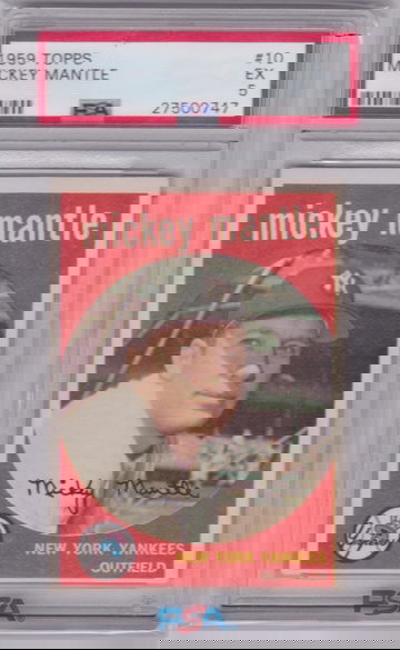 1959 Topps Mickey Mantle #10 PSA 5 EX