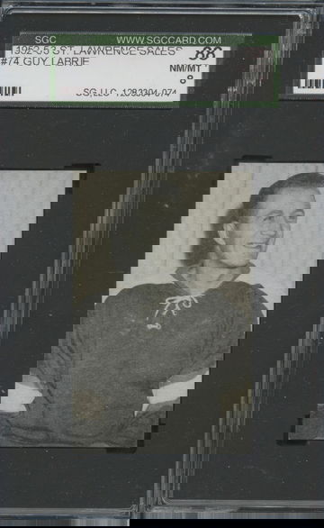 1952-53 St. Lawrence Sales #74 Guy Labrie Sherbrooke Saints SGC 88 NM/MT 8