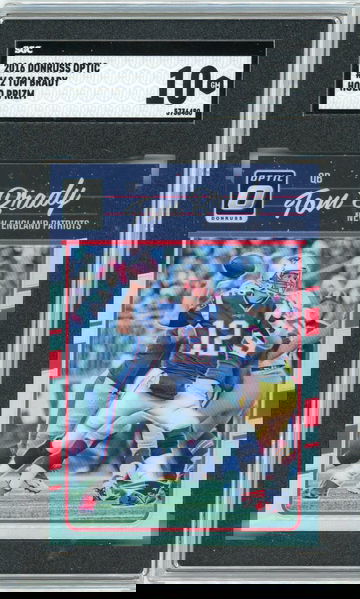 Tom Brady 2016 Donruss Optic Holo Silver Refractor SGC 10 Gem Patriots #62