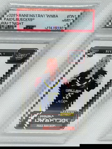PAIGE BUECKERS 2025 INSTANT WNBA DRAFT NIGHT PSA 9
