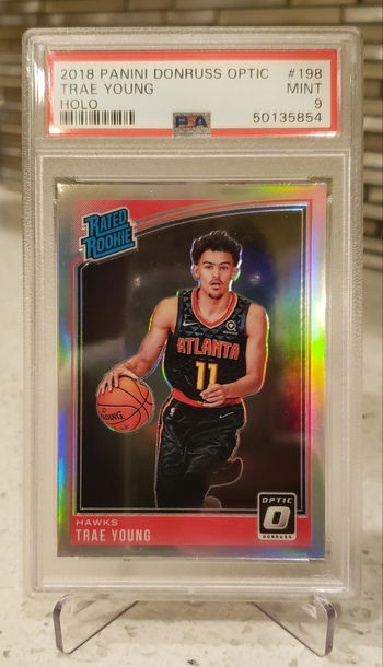 2018 Donruss Optic Holo Refractor Rookie RC Trae Young - PSA 9