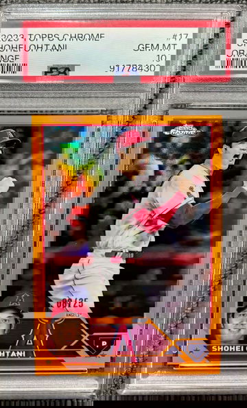 2023 Topps Chrome Shohei Ohtani Orange Refractor #17 PSA 10