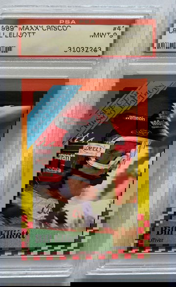 1989 maxx crisco #4 bill elliott psa 9 mint nascar