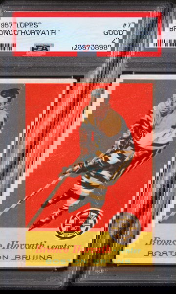 1957 Topps Bronco Horvath #7 PSA 2