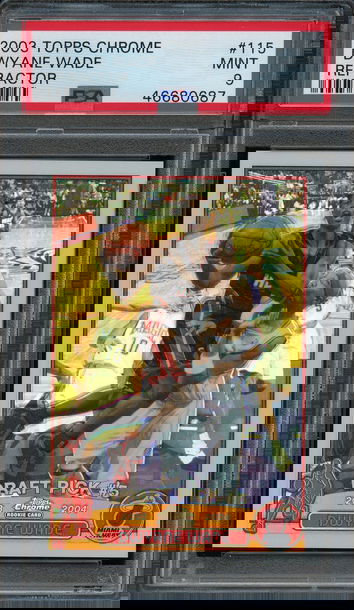 2003 Topps Chrome Refractor Dwyane Wade PSA 9