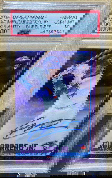 2019 Topps Chrome Vladimir Guerrero Jr. Purple Refractor Auto #/250 PSA 10