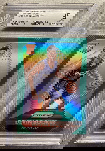 DEVIN BOOKER 2015 PANINI GREEN PRIZM ROOKIE BGS 9 MINT