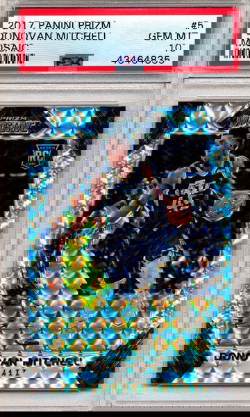 Donovan Mitchell 2017-18 Panini Prizm Mosaic #5 Rookie Card RC PSA 10 Gem Mint Jazz