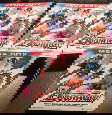 2021 bowman mega box 3 boxes