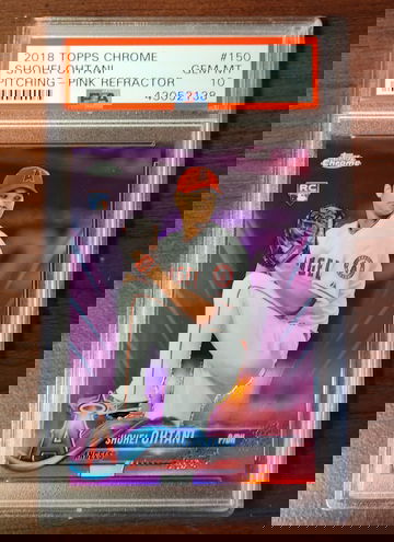 Shohei Ohtani 2018 Topps Chrome Pink Refractor PSA 10 Angels RC Rookie #150