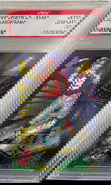 1995 Pinnacle Zenith Z-Team Joe Montana #ZT5 PSA 10 Gem Mint