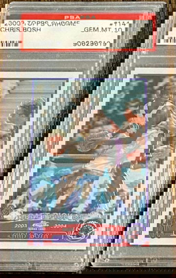 PSA 10 Gem Mint 2003 Topps Chrome CHRIS BOSH Rookie Card RC #114 ~ Miami Heat / Toronto Raptors