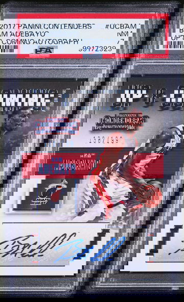 2017 Panini Contenders Bam Adebayo Up and Coming Autograph #/199 #UCBAM PSA 7