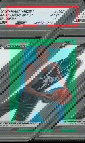 2013 Prizm Giannis Antetokounmpo Green Prizm PSA 9 color match!