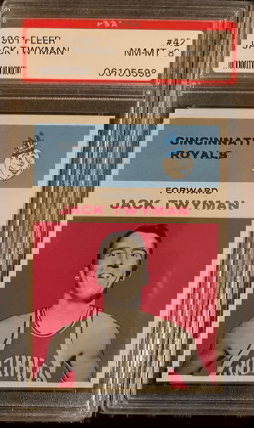 1961-62 Fleer Basketball #42 Jack Twyman Cincinnati Royals PSA 8 NM-MT