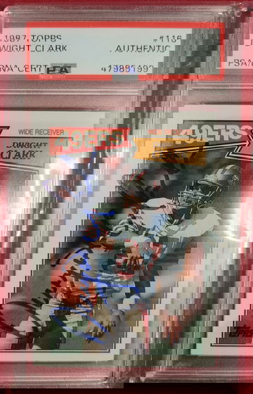 1987 Topps Autographed Dwight Clark San Francisco 49ers