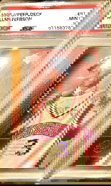 1996 Upper Deck Iverson PSA 9 RC Rookie Mint