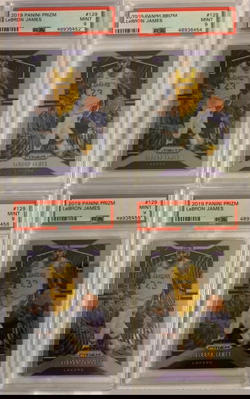 2019 Prizm Lebron James PSA 9 (Lot of 4)