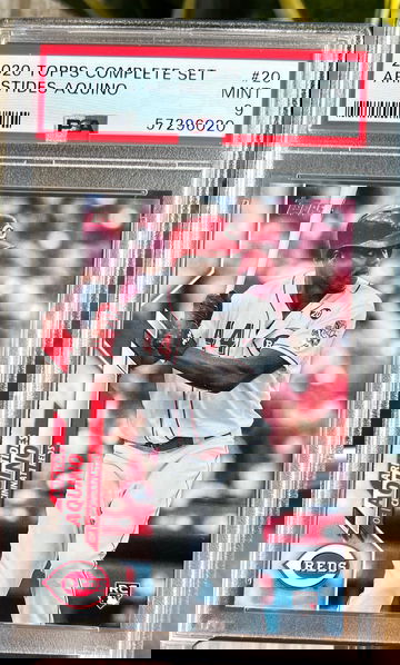 2020 Topps Complete Set MLB Cincinnati Reds Rookie RC #20 Aristides Aquino PSA 9