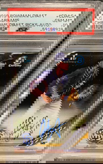 2019 Bowman Chrome CJ Abrams Auto PSA 10 Autograph