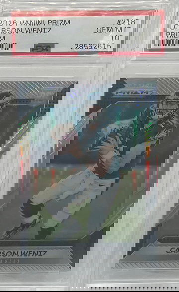 2016 Prizm Carson Wentz silver PSA 10 