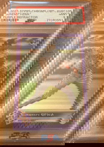 2022 Topps Chrome Update Jeremy Pena Purple Refractor PSA 9