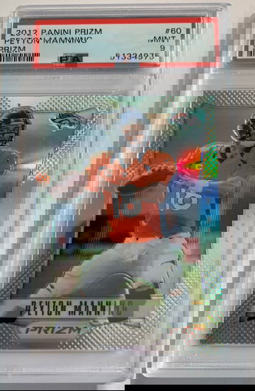 2012 Panini Prizm Peyton Manning silver refractor PSA 9