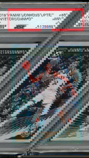 2018 Optic Holo Giannis Antetokounmpo PSA 9 