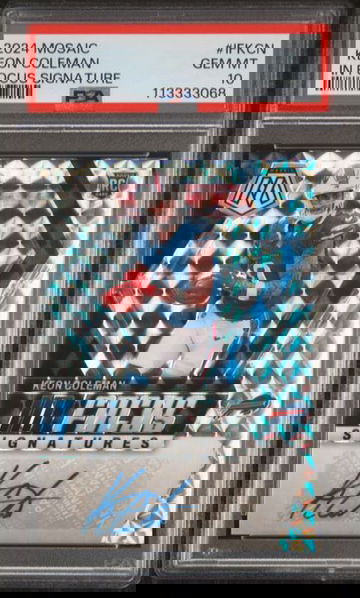 2024 Panini Mosic Keon Coleman In Focus Signatures Auto Rookie RC PSA 10