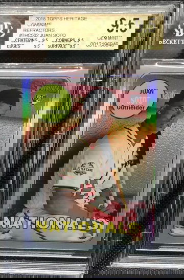 2018 Topps Heritage Chrome Refractor Juan Soto BGS 9.5