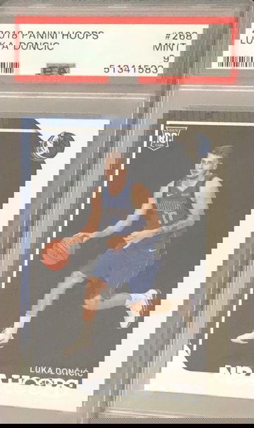 2018 Panini Hoops Luka Doncic RC Rookie PSA 9 Mint