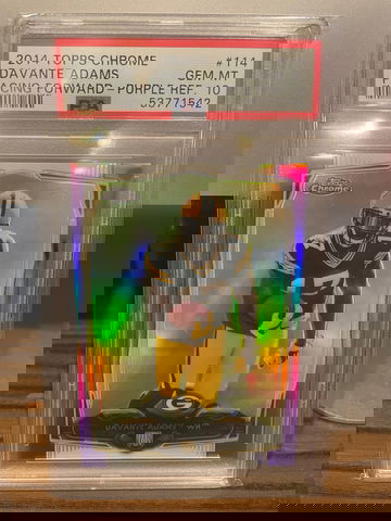 DAVANTE ADAMS 2014 TOPPS CHROME PURPLE REFRACTOR ROOKIE PSA 10