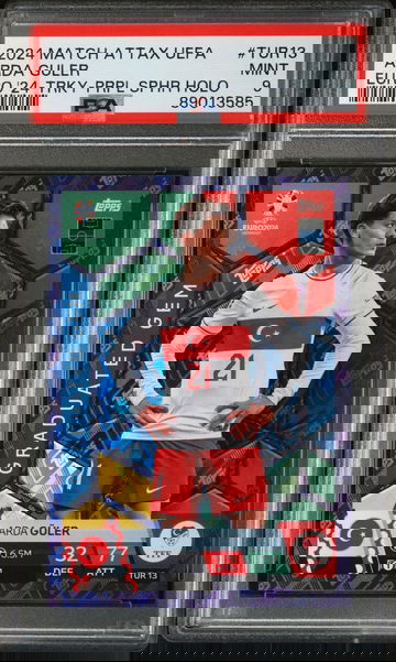 2024 TOPPS MATCH ATTAX UEFA EURO 2024 SPHR HOLO ARDA GULER #TUR13 PSA 9