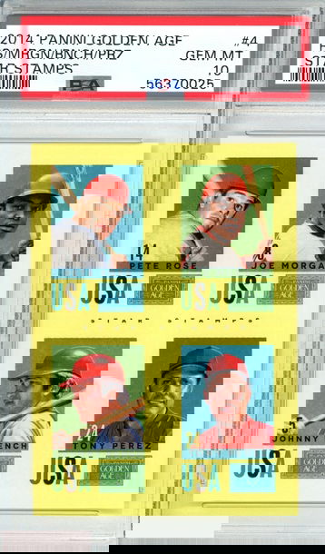 2014 PANINI GOLDEN AGE ROSE MORGN BENCH PEREZ #4 STAR STAMPS POP 2 PSA 10