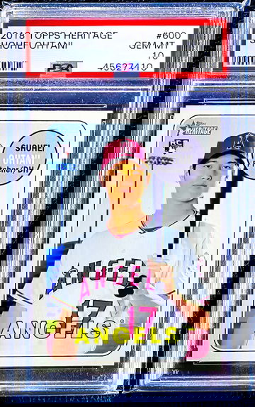 Shohei Ohtani 2018 Topps Heritage RC Rookie #600 PSA 10