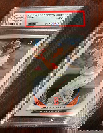 2014 Bowman Prospects Chrome Mookie Betts BCP109 PSA 9