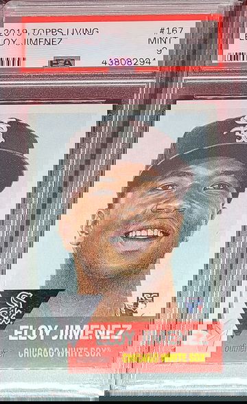 2019 Topps Living #167 Eloy Jimenez RC PSA Mint 9