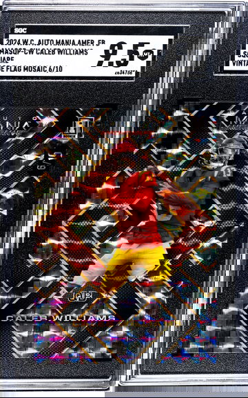 2024 wild card auto mania American fb caleb williams square vintage flag mosaic /10
