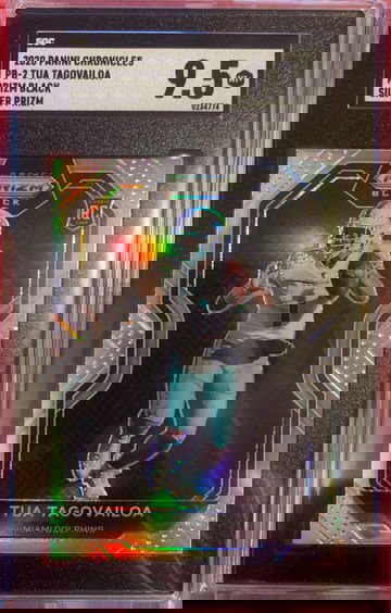 2020 Panini Chronicles Tua Tagovailoa Prizm Black Silver PB-2 Rookie SGC 9.5