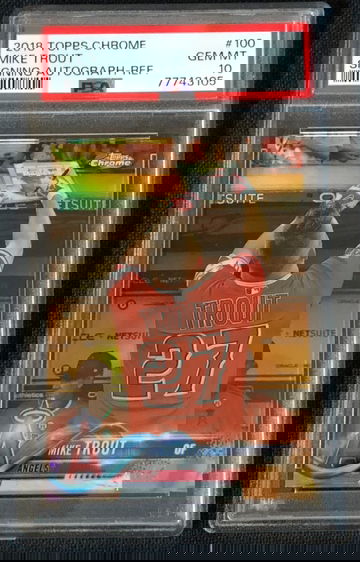 2018 Topps Chrome Mike Trout Image Variation Refractor SP #100 PSA 10 Gem Mint