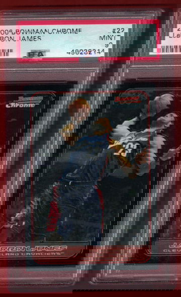 2006 BOWMAN CHROME LEBRON JAMES ( CAVS ) PSA 9 CARD #22!