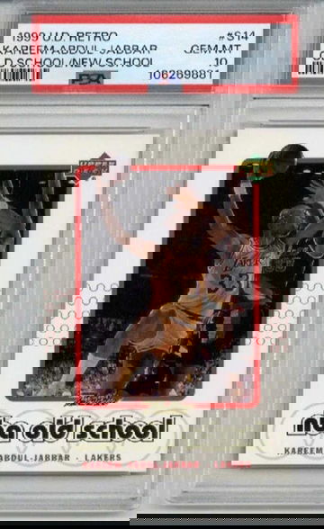 1999 UPPER DECK RETRO OLD NEW SCHOOL #S14 KAREEM ABDUL JABBAR PSA 10 LOW POP