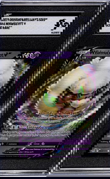 2022 Pokémon Brilliant Stars Whimsicott V #064 Ultra Rare SGC 9