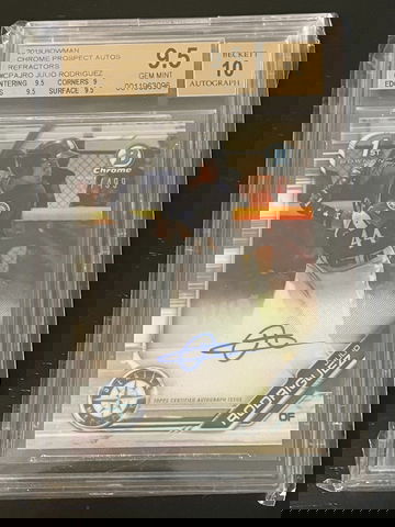 2019 Bowman Chrome Julio Rodriguez Refractor Auto #/499 BGS 9.5/10