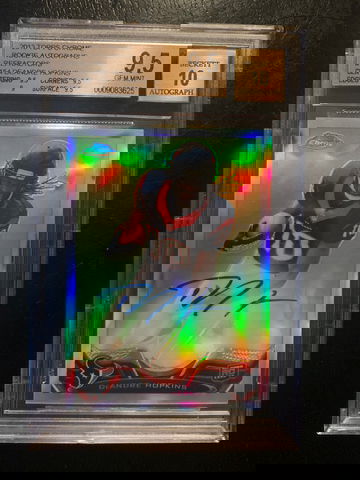 Deandre Hopkins 2013 Topps Chrome Silver Refractor Auto #/150 BGS 9.5 w/ 10 Auto  