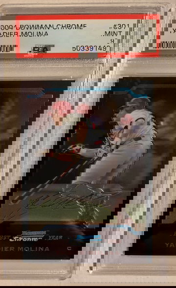 2004 Bowman Chrome #301 Yadier Molina RC PSA 9 Mint