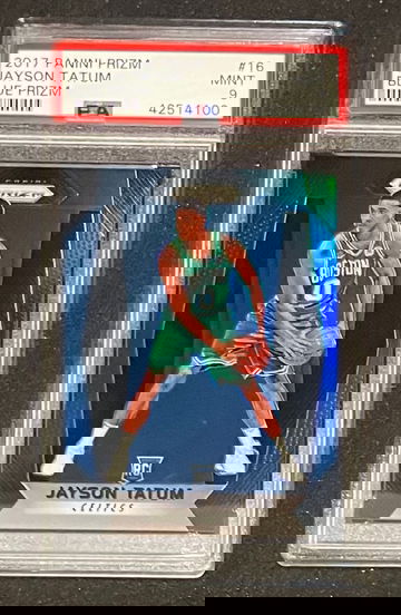 Jayson Tatum 2017 Prizm Blue RC /199 PSA 9